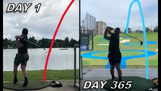 One Year Golf Swing Progression  Self Taught Golfer via YouTube Instructional Videos [upl. by Seaman]