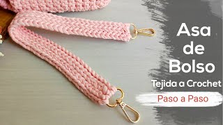 Asa para bolso tejida a crochet  super fácil  paso a paso [upl. by Yregerg355]