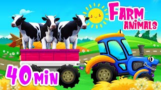 Animals for Kids 40 min Farm animal sound [upl. by Yssim246]