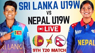 🔴Match Live  Sri Lanka vs Nepal 9th t20 Match  nepU 19 vs sri 19 Live Scores nepvsri [upl. by Osmo]