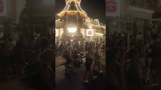 Walt Disney World Magic Kingdom Cinderellas Castle and Main Street USA night time 360 fall decor [upl. by Myrlene]