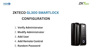 HOW TO SETUP ZKTECO GL300 SMART LOCK 2024 [upl. by Juxon]