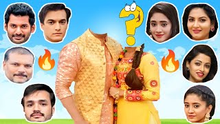 yeh rishta kya kehlata hai serial with wrong head funny puzzle  Shivangi Joshi  kartik Mohsin Khan [upl. by Sedruol]