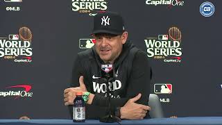 2024 World Series Aaron Boone on Yankees roster decisions amp Shohei Ohtani possibly pitching [upl. by Camile877]