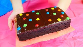 Homemade Giant Cosmic Brownie  It looks like  でっかいコズミックブラウニー （っぽいもの） [upl. by Yajnas98]