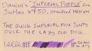 Ink Review Diamine Imperial Purple Ink [upl. by Rosalynd]