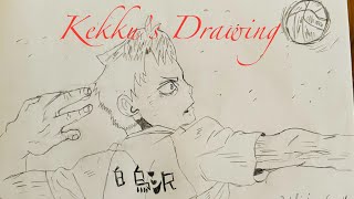 How to draw Ushijima spike Haikyuu [upl. by Serilda]