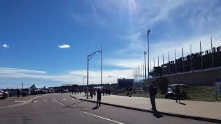 B1 Bomber fly by sets off car alarms [upl. by Darcia]