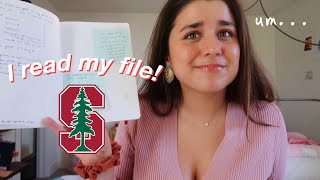 I Viewed My Admissions File  How I REALLY Got Into Stanford [upl. by Jermayne]