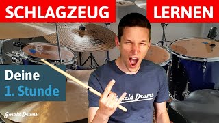 Schlagzeug lernen  DEINE erste Schlagzeugstunde Schlagzeugunterricht für Anfänger bei Gerald Drums [upl. by Francesco870]