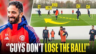 Inside Amorim’s First Man Utd Training Session 343 System Drills amp More [upl. by Ambler935]