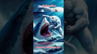 Daddy save His kitten from shark🦈🐈🌊 cat cutecat catfight cute catlover [upl. by Gant]