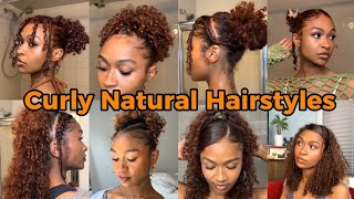 Easy Curly Hairstyles 😍 Cute Curly Hairstyles 💗 Trendy Curly Hairstyles 😊 [upl. by Aerdnas]