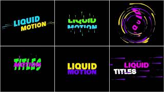 Liquid Motion Titles  Adobe Premiere Pro Template [upl. by Trygve241]