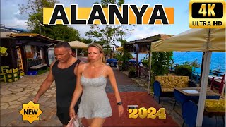 Alanya Street Tour  Alanya City Center  Alanya Beach  Alanya Antalya Walking Tour  Alanya 4K 60F [upl. by Kentigera17]