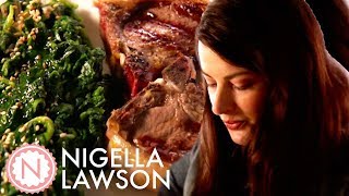 Nigella Lawsons Lamb Chops with Tahini Sauce  Nigella Bites [upl. by Schapira]