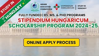 How To Apply Online Stipendium Hungaricum Scholarship 2024  Online Apply On HEC Portal For Hungary [upl. by Htenywg]