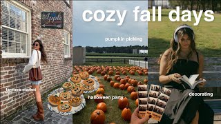 spend an october week with me — pumpkin picking halloween party amp house updates [upl. by Annirak]