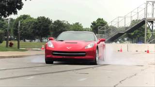 2014 Chevrolet Corvette Stingray  First Burnout  CAR and DRIVER [upl. by Freiman]