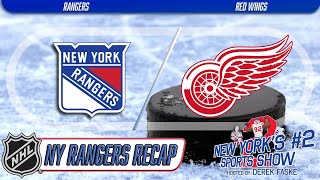 Sizzling Artemi Panarin notches hat trick in comfortable Rangers 52 win over Red Wings [upl. by Nuhsar]