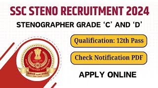 SSC Stenographer Vacancy 2024  SSC Steno Syllabus Age Salary Qualification  By BEH Channel [upl. by Orvan]