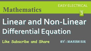 Linear and NonLinear Differential Equation Concept  Differential Equation [upl. by Irolam]