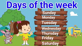 Days of the week  Days of the week in English for kids  Kids reading practice [upl. by Amlus603]