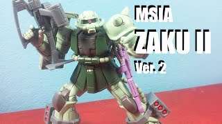 Zaku II Ver 2 Bandai Mobile Suit in Action MSIA [upl. by Ytissac]