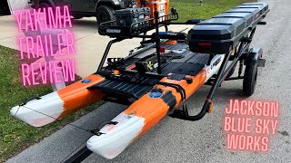 Yakima trailer review with blue sky Boatworks 360 kayak [upl. by Herod196]