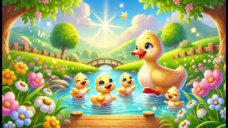 Cinco Patitos 🐥💛  Canción Infantil en Español  Rima para Niños [upl. by Dione]