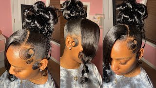 SlayMas  90’s Pin Up Curl Style With Fishtail Braid🤍✨ [upl. by Allebram]