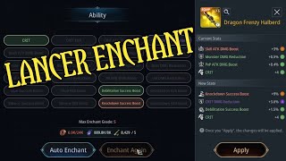 Mir4  Finding best enchant of legendary weapon of Lancer [upl. by Lois]