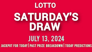 The National Lottery Lotto draw for saturday 13 July 2024 [upl. by Rigdon]