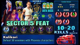 SECTOR 5 GALACTIC CONQUESTS  50 PHOENIX KILLS FEAT 10 to 20 a match SWGOH [upl. by Daffie744]