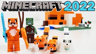 LEGO Minecraft Review 21178 The Fox Lodge 2022 Set Cute Little Set [upl. by Orlena]