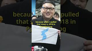 North Korea Kim Jong Un impersonator at Paris Olympics [upl. by Ettenim]