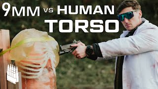 How effective is your 9mm carry ammo 9MM VS HUMAN TORSO [upl. by Nauqit65]