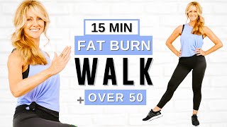 15 Minute FAT BURNING Indoor Walking Workout Walk At Home [upl. by Elston634]