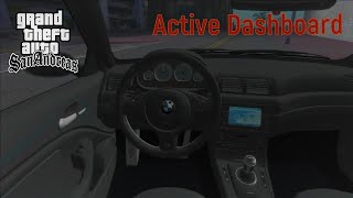 GTA San Andreas  Active Dashboard Mod  HD Vehicle Interior Mod for GTA SA  PC 2022 [upl. by Tyrone]