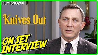 KNIVES OUT  Daniel Craig quotBenoit Blancquot Onset Interview [upl. by Ecnarf]