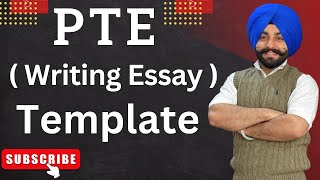 PTE writing essay template in June 2024  Gurwinder sir [upl. by Marlo]