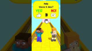 Help Steve Choose In Body Symbol Game 2 ⚡ Alex Minecraft Animation 🤯 [upl. by Antone89]