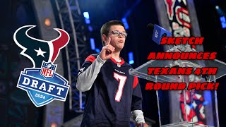 Sketch Announcing Texans 4th Round Pick  2024 NFL Draft 👆💯 TheSketchReal [upl. by Erdna]