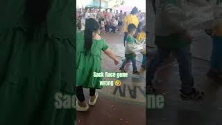 Sack race gone wrong🤣 highlights everyone viralshort funny funnyvideo [upl. by Alidus]