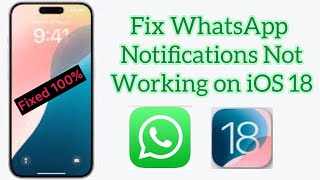 Fix WhatsApp Notifications Not working on iPhone in iOS 18 [upl. by Ilbert]