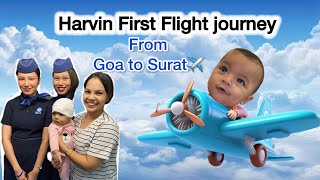 Harvin’s Flight ✈️ journey ❤️🥰  My preBirthday celebration 🎉  Goa to Surat [upl. by Philine]