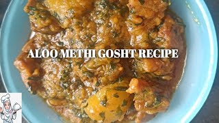 Hyderabadi Aloo methi gosht By Vashmas Kitchen  ALOO METHI RECIPE [upl. by Oleusnoc923]