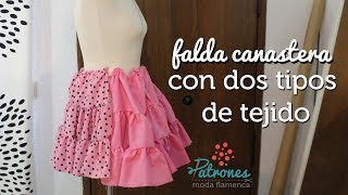 Falda canastera con dos tipos de tejido [upl. by Giarc]