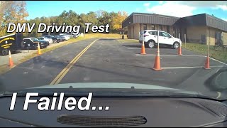 FAILED Drive Test  Hit the Cones  STUPID Mistake [upl. by Roane]