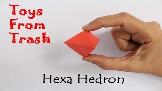 Hexahedron  English  Two triangular pyramids on top of each other [upl. by Adnar494]